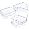 Jetec 6 Pieces Small Clear Plastic Storage Box, 4.5 x 3.3 x 1.2 Inch - size: 4.5 x 3.3 x 1.2 Inch
