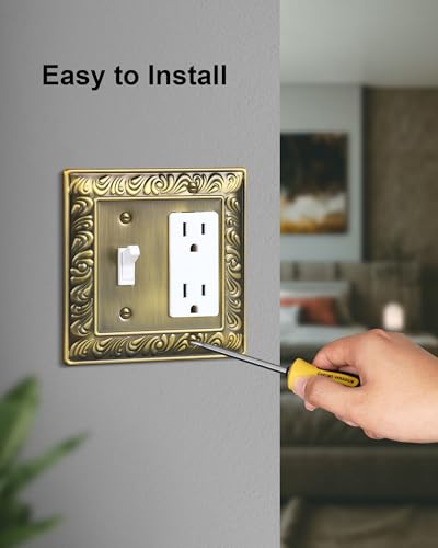 2-Pack Paisley Pattern Combo Toggle/Decorator Light Switch Cover Plate - style: 1 Toggle/1 Decorator 2PK