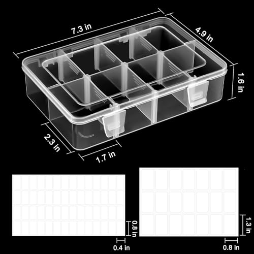 Mauproy 8 Grids Plastic Organizer Box with Adjustable Dividers, 4 Pack - style: 8 Grids - 4 Pack