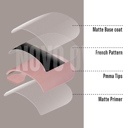 NOVO OVO Halloween Black French Tip Toe Nail Tips Press on, BABY PINK Sharp Square Pre-Designed Soft Gel False Toenail Extension, Medium Wide Fake Toenails, Full Cover Acrylic for DIY 15 Sizes 240 pcs - color: Sharp Square Black French Tip Baby Pink