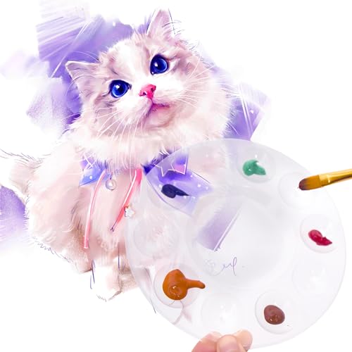 28Ps Clear Paint Tray Palettes Plastic for Kids to Put Cupcake,Art Painting - color: 28pcsclear
