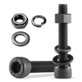 (30 Sets) M5 x 40mm Hex Socket Head Cap Screws Bolts and Nuts, Flat & Lock Washers Kits, 12.9 Grade Alloy Steel, Allen Socket Drive,Black Oxide Finish, Full Threads,with Hex Spanner - size: M5x40mm
