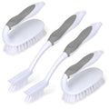 Scrub Brush Set, 4 Pack Deep Cleaning Brush Kit, Gray - color: Gray
