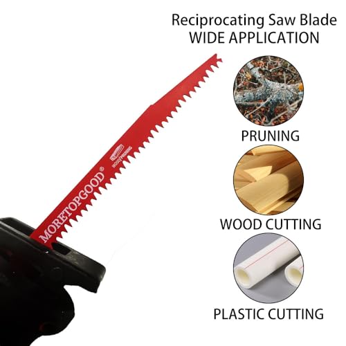 Wood Pruning Reciprocating Saw Blades, 12 Inch Saw Blades for Trees, Wood Cutting (5 Pack/5TPI) - size: 12 Inch---5PCS