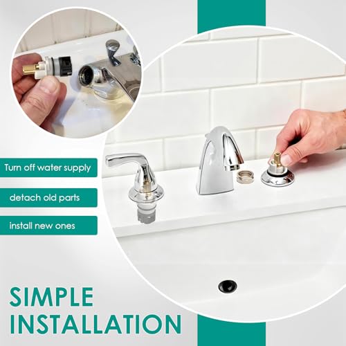 8 Pcs RP25513 Faucet Stem Replacement Compatible with Delta 2 Handle Faucet