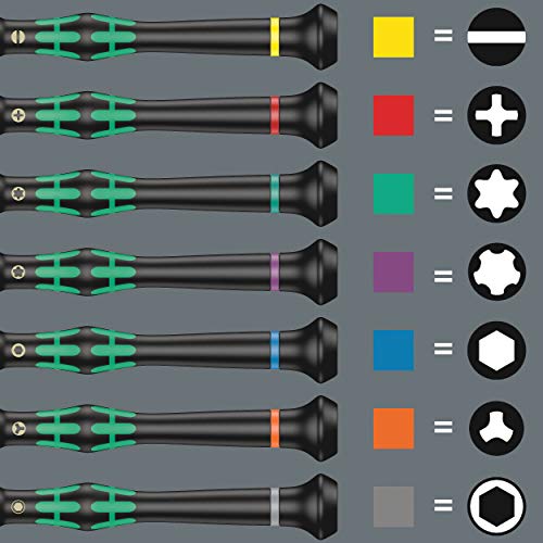 Wera 05117994001 Kraftform Micro 2035 Slotted Electronics Precision Screwdriver, 2.5mm Head, 50mm Blade Length (Pack of 2) - size: 1 Count (Pack of 2)