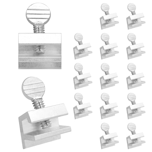 "Nuk3y Sliding Window Security Locks (Aluminum, 15 Pack)" - color: Aluminum, size: 15 Pack