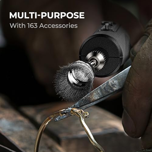 4.2V Cordless Rotary Tool, Powerful 5 Variable Speed,163 Multi-Purpose Kit