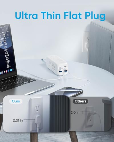 Olcorife USB Power Strip with 3 AC Outlets 6 USB Ports(4 USB C),5 FT - size: 5 FT, style: 3AC(6USB145W)