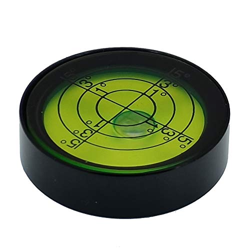 High Precision Horizontal Bubble Cardan Level Horizontal Bead Leveler Round Bubble Spirit Level Diameter 30mm (Green) (30X10mm（With magnetic)) - size: 30*10mm（With magnetic)