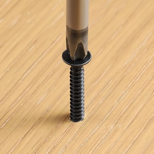 400PCS Wood Screws 1/2 Inch, #4 x 1/2" Black Screws, Black Dacromet Flat Head Phillips Self Tapping Suitable for Furniture, Woodworking - size: 4 x 1/2"
