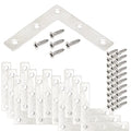 20-Pack Stainless Steel L-Shape Corner Brace 3.15x3.15Inch for Wood - size: Silver 80x80 mm