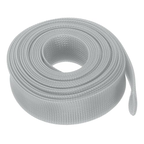 uxcell Expandable Sleeving, 1 1/2-inch 25ft Cable Sleeve, Gray - color: Gray, size: 1 1/2-inch x 25ft