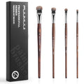 Fuumuui Professional Paint Brush Set, 4Pcs Natural Badger Hair with Filbert Shape Blending Mop Oil Paint Brushes for Acrylic Painting Oil and Gouache - style: Filbert