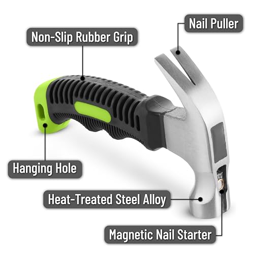 Mr. Pen- Claw Hammer, 8oz, Light Green, Magnetic - color: Light Green