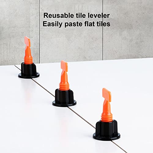 402Pcs Tile Leveler Set Reusable Tiles Leveling System Kit with "+" Type Clip Wrench for Floor