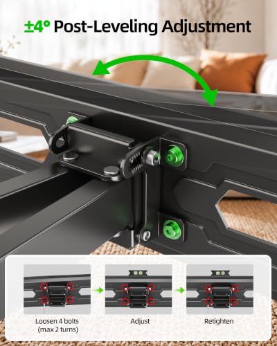 USX MOUNT TV Wall Mount for 32-74 inch Flat Screen/LED/4K up to 110lbs, Full Motion TV Mount Bracket with Swivel & Tilt Articulating Dual Arms, Max VESA 400x400mm, Fits 12/16" Wood Studs - size: 32-74inch