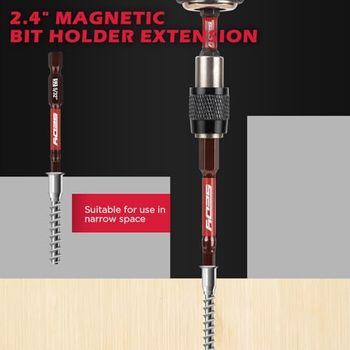 21-Piece 2.5" Hex Head Allen Wrench Drill Bit Set, 1/4" Hex Screwdriver Bits Set with Durable Magnetic Impact Bit Holder, SAE & Metric Allen Key, S2 Steel, Mechanic Home Repair - color: 21 Pcs 2.5" Hex