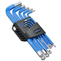 9 pcs SAE Hex Key Set 1/16 to 3/8 inch, Imperial Allen Wrench with Long Arm Ball and Flat End Visible coding for Bike Repair, Automotive and Home DIY - size: 9PCS SAE Allen Wrench Set