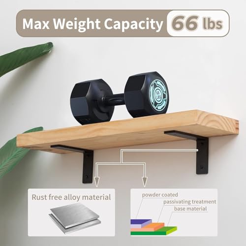 6 inch X 4 inch Shelf Support Bracket Heavy Duty, L Shelf Brackets, max Load 66 lbs, , Metal Brackets for Shelves, countertop Bracket ,Corner Brace,Pack of 4. (6"x 4" L Shape) - size: 6" x 4" (L-Shape)