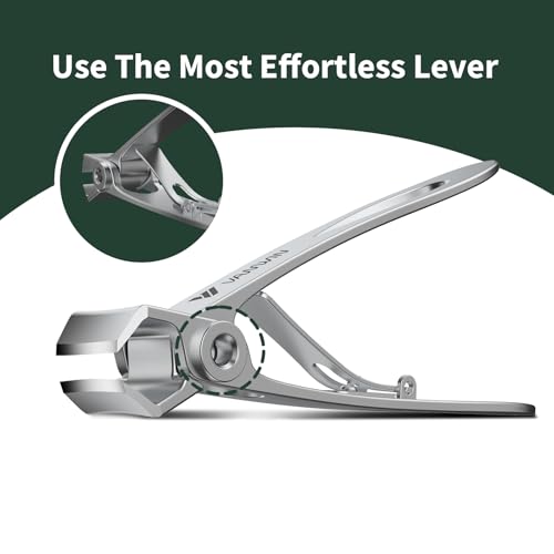 Nail Clippers for Men and Seniors 2-Pack Large Wide Jaw Opening, Sharp Slant Blade & Curved Blade Toenail Clippers for Thick Nails, Heavy Duty Nail Cutter for Thick Toenails and Ingrown Nails - size: 2-Pack