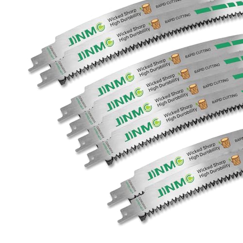 8-Pack 12 Inch 6TPI Arc Curved Reciprocating Saw Blades for Pruning - size: 8 Pack