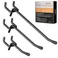 INCLY 60 Pack 2/4/6 Inch Black Pegboard Hooks, 1/4" Heavy Duty - color: Black, size: 2/4/6inch-60pcs
