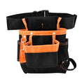 Tool Belts 8 Pockets, Tool Pouch Heavy Duty Tool Belts for Men Tool Belt Bag Adjustable Tool Pouch Belt with Belt Clip Utility Belt Pouch for Electrician, Carpenter, Construction