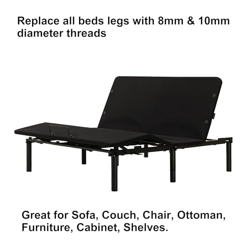 Adjustable Bed Legs Replacement for Adjustable Bed Frame Set of 4 - size: Set of 4