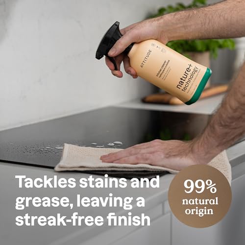 ATTITUDE Kitchen Cleaner Spray, EWG Verified, Degreaser Spray to Cut Grease & Grime, Plant-Based & Vegan, Lavender & Rosemary, 26 Fl Oz - size: 26 Fl Oz (Pack of 1)