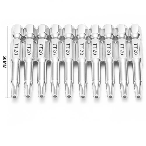 NAUIX 10PCS T20 Security Torx Bit Set, 2" Long - style: TT20
