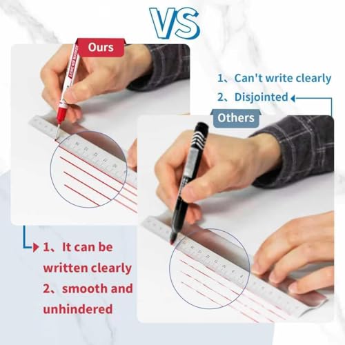 20 PCS Long Head Deep Hole Marker Pens,20mm Long Nib Marker,Longs Nose Markers,Waterproof Construction Markers Marking Tool,Permanent Markers Carpenter Ink marker Pens,Metal marking Pens,Blue - color: 20PCS-20MM Blue