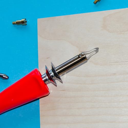 PLAFOPE Pyrography Tips 2 Pcs Wood Burning Nibs Replacement for Detailed Engraving Shading and Drawing Fast Heat up Electric Soldering Tips for Wood Burning Machine