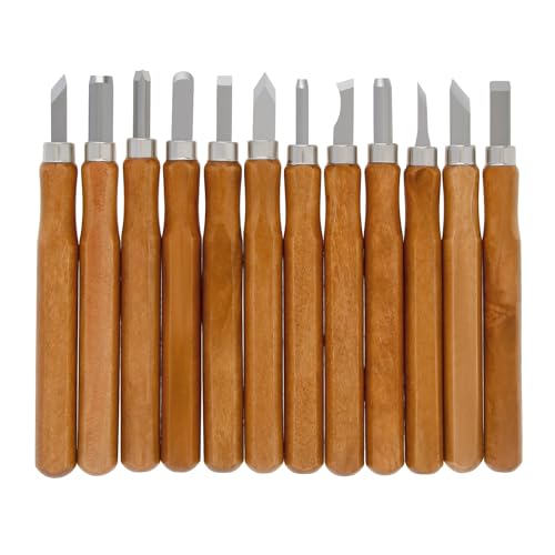 Wood Carving Tool Set - 12 PCS Hand Carving Chisels Tool Set Whittling Knife Art Craft Caving Tool Kit Hobby Knife Kit for DIY Sculpting