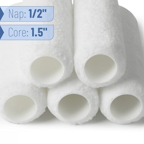 Bates- Paint Roller Covers, 9", 5 Pack, White, Covers for Paint Rollers 9 Inch, 9 Inch Paint Roller Covers, Paint Roller Cover, Paint Roller Covers 9 Inch, Large Paint Roller Covers - color: White, size: 9 Inch, 5 Pack