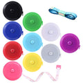 Tape Measure Body Measuring Tape, Retractable 60 Inch Soft Mini Measuring Tape, Small Sewing Fabric Tape Ruler for Cloth Waist Medical Nursing Craft(10 Pack) - color: 10 Colors Package