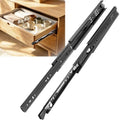 18 inch Locking Full Extension Ball Bearing Black Drawer Slides - color: Black, size: 18 Inch-With Lock
