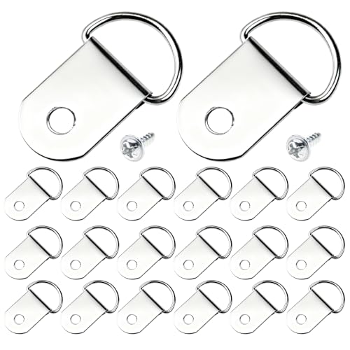 D-Ring Picture Hangers with Screws 80 Pack Hangers for Picture Frame 1Hole - size: 1hole_80pcs