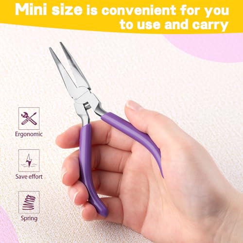 SPEEDWOX Mini Bent Nose Pliers, Micro Jaw Tools for Jewelry Making & DIY - style: Bent Nose Pliers