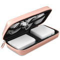 iMangoo Travel Essential Electronics Organizer Charger Case Carrying Pouch - color: Rose Gold, size: Large