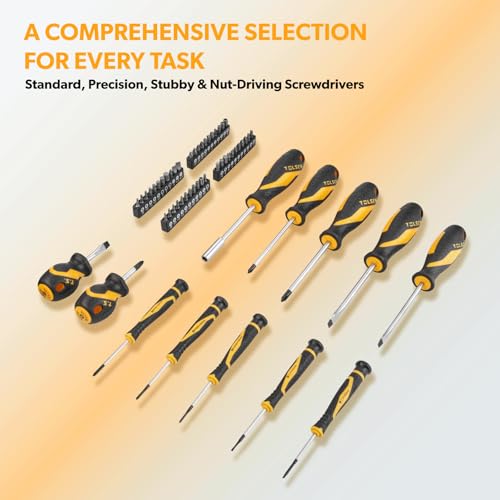 TOLSEN Basic Tool Set Household Tool Kit, Mechanic Tool Kit with Toolbox - size: 89 PCS