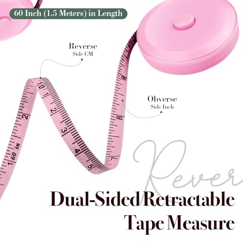 Retractable Body Measuring Tape 60 Inch/150cm,Dual Sided Bra Measuring Tape