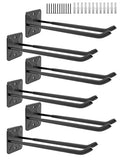 Sinoer 6 Pack Metal Wall Mount Garage Double Storage Hooks - style: 6pc Heavy duty hooks -12"