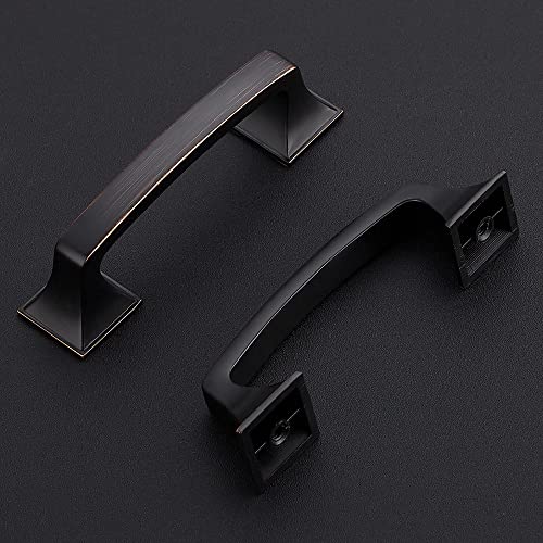 Ravinte Oil Rubbed Bronze Cabinet Handles Cabinet Pulls, 3 Inch, 10 Pack - color: Oli Rubber Bronze, size: 3 Inch Hole Center