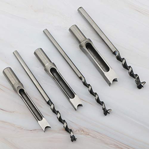 3pcs Woodworking Square Hole Drill Bits Mortising Chisel Set | Countersink Bits, Hole Saw Power Tool Kits, 9/16, 5/8, 3/4-Inch