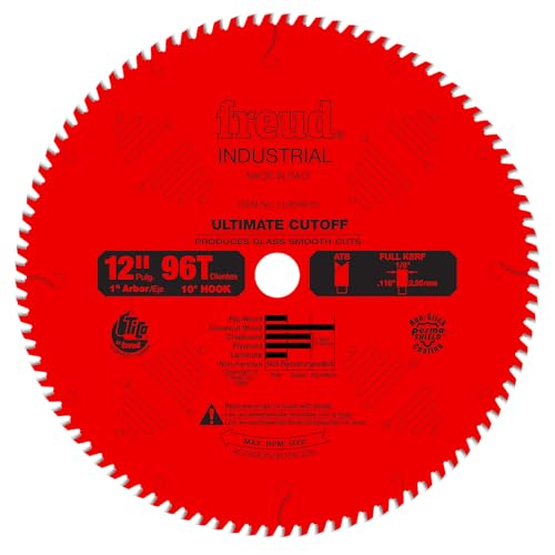 Freud LU85R012: 12" Carbide Tipped Saw Blade for Crosscutting - style: 12-Inch 96 Tooth ATB Crosscutting Saw Blade with 1-Inch Arbor and PermaShield Coating