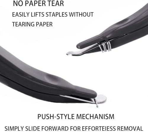 Staple Remover Professional Magnetic Staple Remover Puller Staples Remover Staple Removal Tool for School Office Home (Black) - color: Black