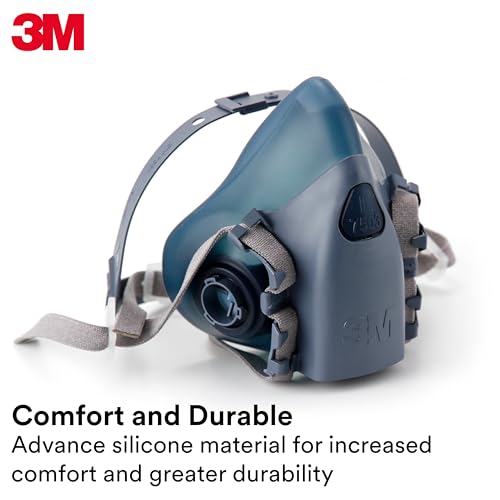 3M Reusable Respirator Half Facepiece 7502, NIOSH, Medium - size: Medium