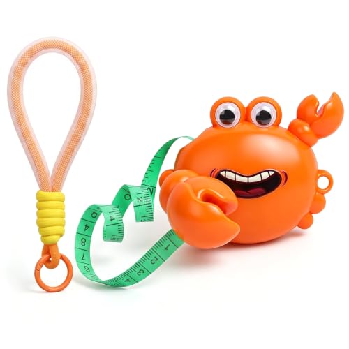 Orange Crab Fashion Measuring Tape 79", Sewing Gifts w/Keychain - color: A4-Orange Crab