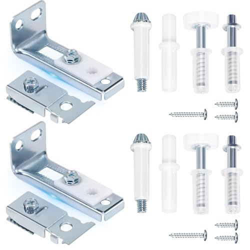 Bifold Door Hardware Repair Kit, 2-Pack Bifold Closet Door Hardware Kit Folding Door Hardware Repair Replacement Tool Kit - style: 2 Pack Silver